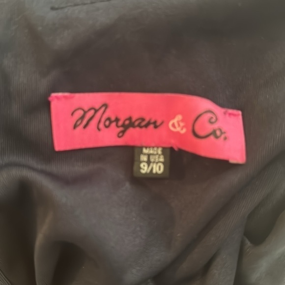 Morgan & Co NWT navy blue dress with white and silver bling made in USA 🇺🇸 - Picture 8 of 12